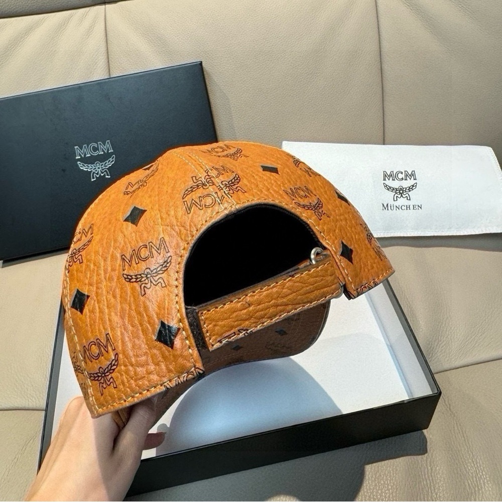 MCM letter logo pattern brown baseball cap - Picture 3 of 6